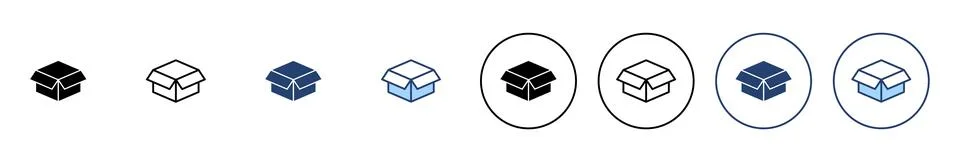 Box icon vector. box sign and symbol, parcel, package Illustrazione stock