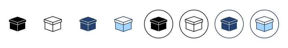 Box icon vector. box sign and symbol, parcel, package 库存插图