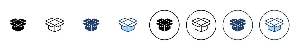 Box icon vector. box sign and symbol, parcel, package Stock Illustration