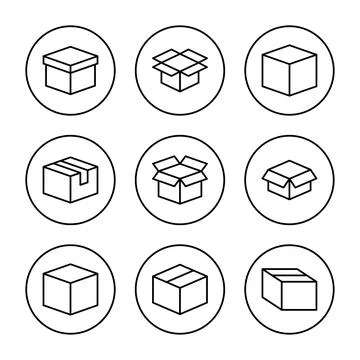 Box icon vector. box sign and symbol, parcel, package 스톡 일러스트