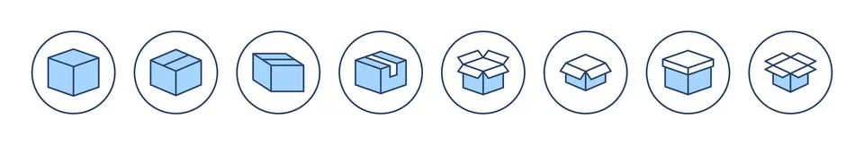 Box icon vector. box sign and symbol, parcel, package Illustrazione stock