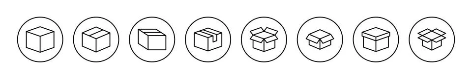 Box icon vector. box sign and symbol, parcel, package Stock Illustration