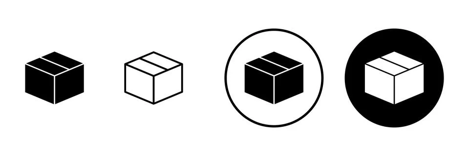 Box icon vector. box sign and symbol, parcel, package Stock Illustration