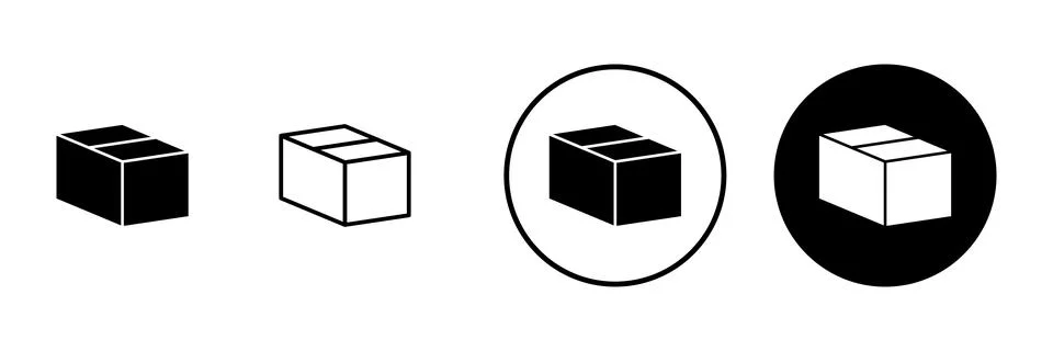 Box icon vector. box sign and symbol, parcel, package Stock Illustration