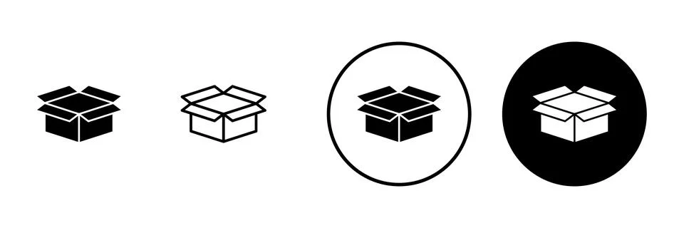 Box icon vector. box sign and symbol, parcel, package Illustrazione stock