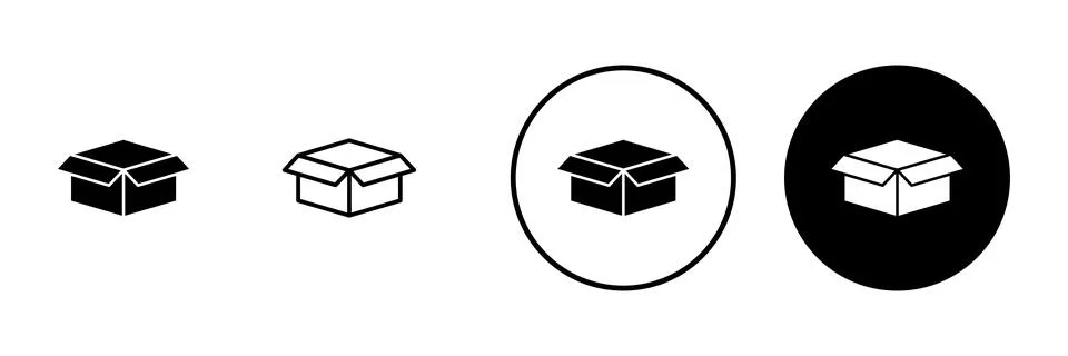 Box icon vector. box sign and symbol, parcel, package Illustrazione stock