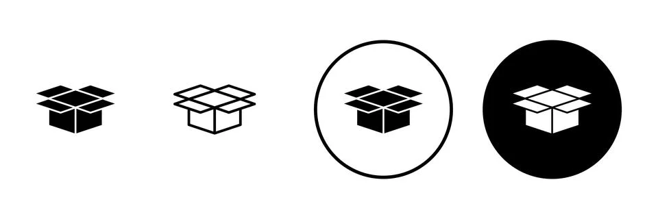 Box icon vector. box sign and symbol, parcel, package Stock Illustration