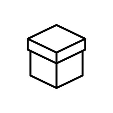 Box icon vector. box sign and symbol, parcel, package Illustrazione stock