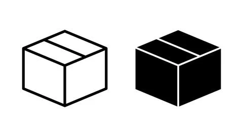 Box icon vector. box sign and symbol, parcel, package Stockillustratie