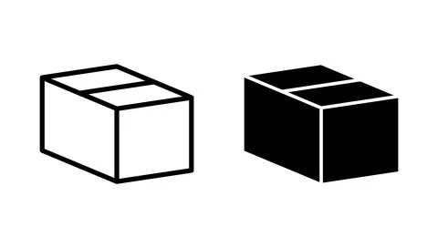 Box icon vector. box sign and symbol, parcel, package Illustrazione stock