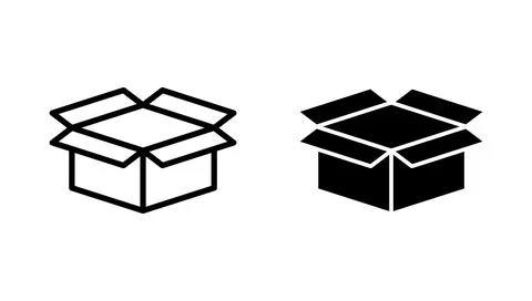 Box icon vector. box sign and symbol, parcel, package Illustrazione stock