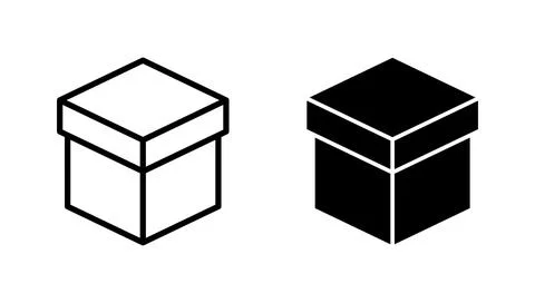 Box icon vector. box sign and symbol, parcel, package Illustrazione stock