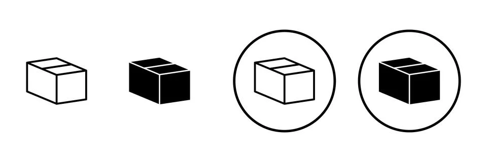Box icon vector. box sign and symbol, parcel, package Stock Illustration