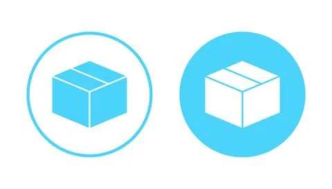 Box icon vector. box sign and symbol, parcel, package Illustrazione stock