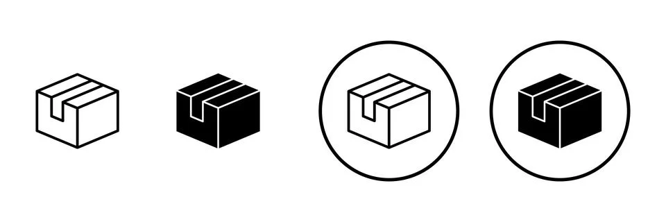 Box icon vector. box sign and symbol, parcel, package Stock Illustration