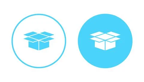 Box icon vector. box sign and symbol, parcel, package Illustrazione stock