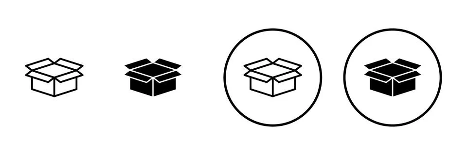 Box icon vector. box sign and symbol, parcel, package 스톡 일러스트
