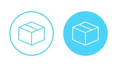 Box icon vector. box sign and symbol, parcel, package 库存插图