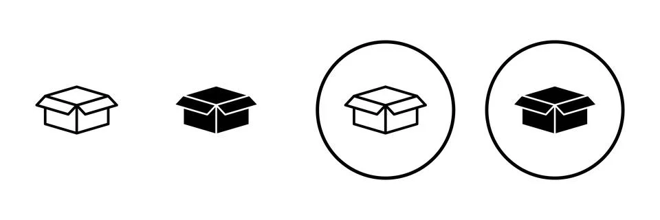 Box icon vector. box sign and symbol, parcel, package Illustrazione stock