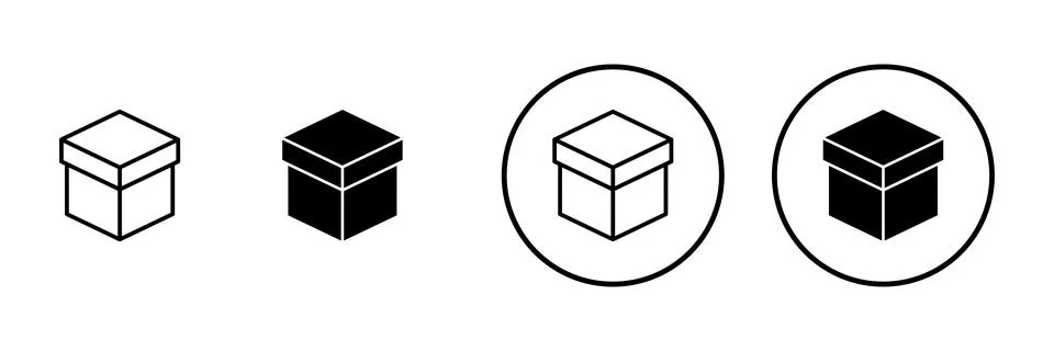 Box icon vector. box sign and symbol, parcel, package Illustrazione stock