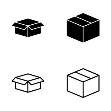Box icon vector. box sign and symbol, parcel, package 库存插图