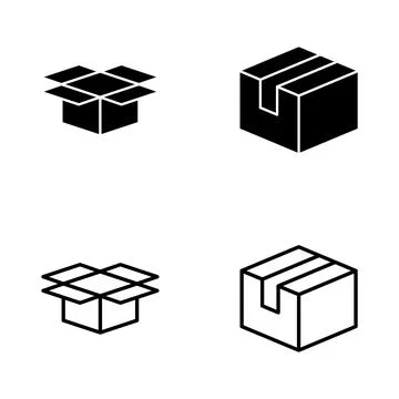 Box icon vector. box sign and symbol, parcel, package 스톡 일러스트
