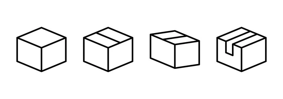 Box icon vector. box sign and symbol, parcel, package Stock Illustration