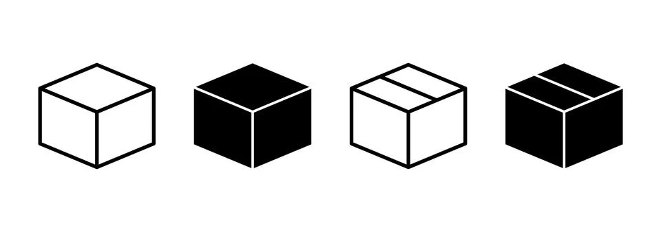 Box icon vector. box sign and symbol, parcel, package Stock Illustration