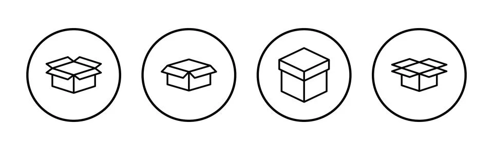 Box icon vector. box sign and symbol, parcel, package Stock Illustration