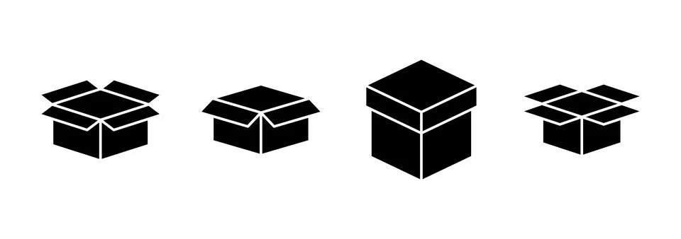Box icon vector. box sign and symbol, parcel, package Stock Illustration
