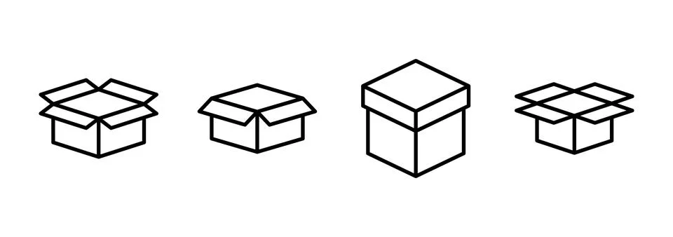 Box icon vector. box sign and symbol, parcel, package Illustrazione stock