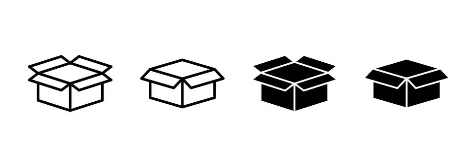 Box icon vector. box sign and symbol, parcel, package Stock Illustration