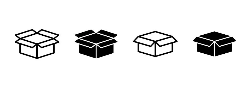Box icon vector. box sign and symbol, parcel, package Stock Illustration