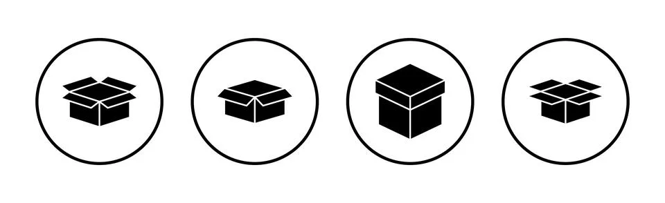 Box icon vector. box sign and symbol, parcel, package Stock Illustration