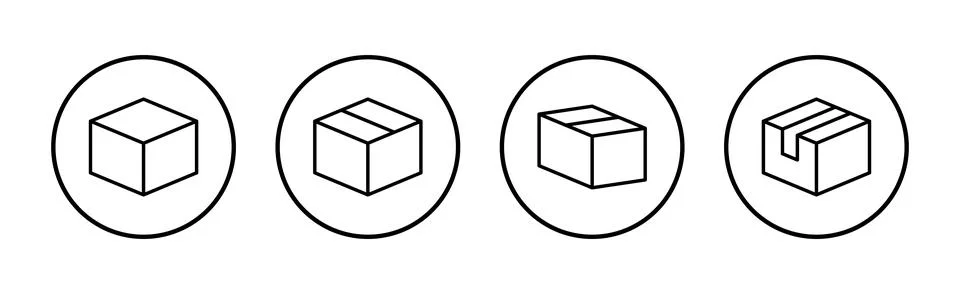 Box icon vector. box sign and symbol, parcel, package Stock Illustration