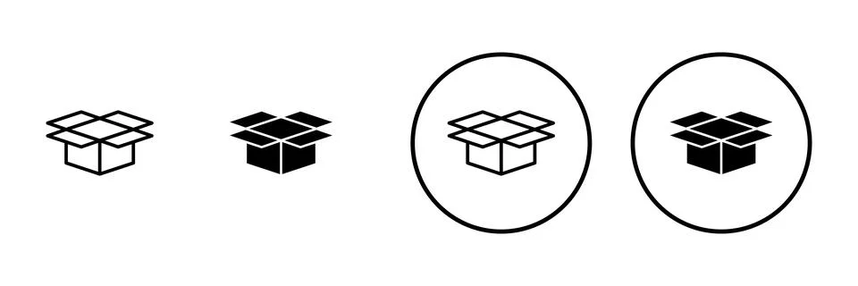 Box icon vector. box sign and symbol, parcel, package Stock Illustration