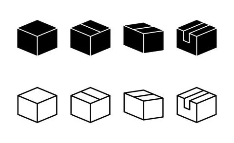 Box icon vector. box sign and symbol, parcel, package Stock Illustration