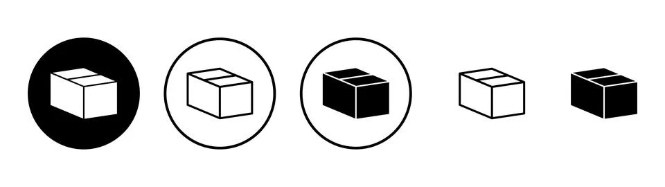 Box icon vector. box sign and symbol, parcel, package 库存插图