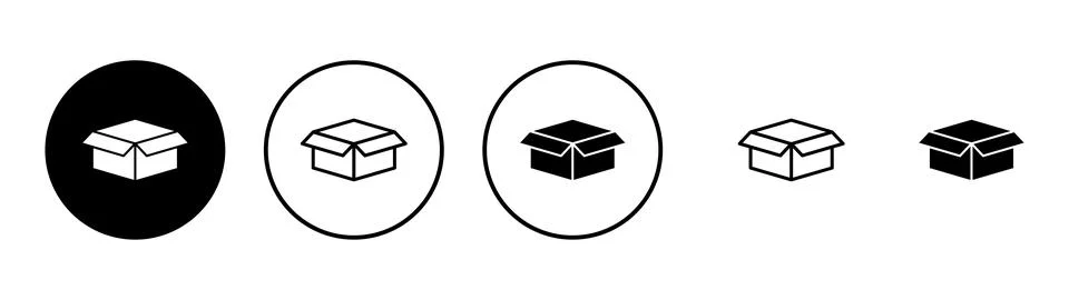 Box icon vector. box sign and symbol, parcel, package Stock Illustration