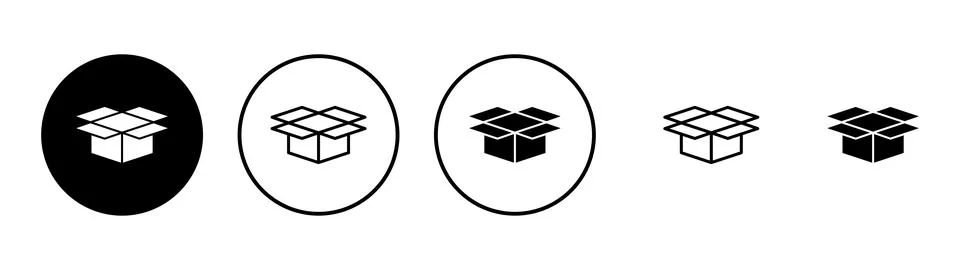Box icon vector. box sign and symbol, parcel, package Stock Illustration