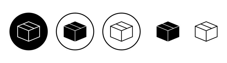 Box icon vector. box sign and symbol, parcel, package Stockillustratie