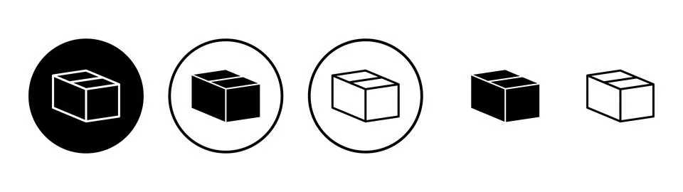 Box icon vector. box sign and symbol, parcel, package 库存插图