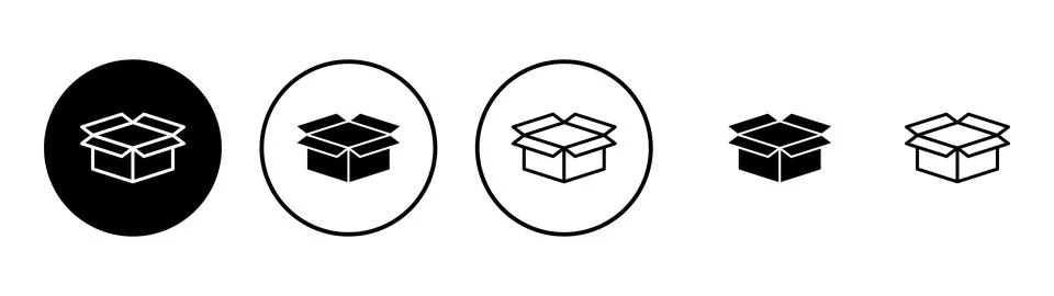 Box icon vector. box sign and symbol, parcel, package Illustrazione stock