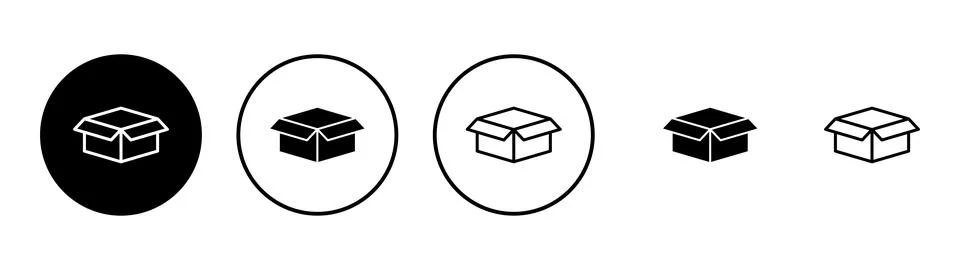 Box icon vector. box sign and symbol, parcel, package Illustrazione stock