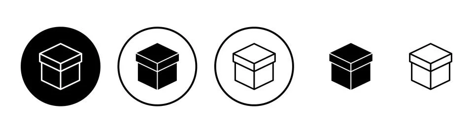 Box icon vector. box sign and symbol, parcel, package Stockillustratie