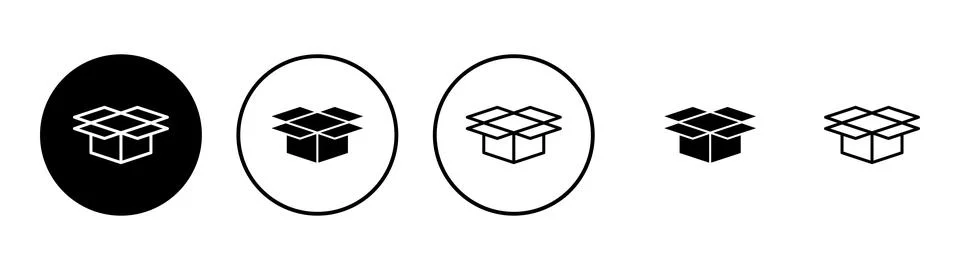 Box icon vector. box sign and symbol, parcel, package 库存插图