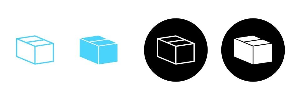 Box icon vector. box sign and symbol, parcel, package Stock Illustration