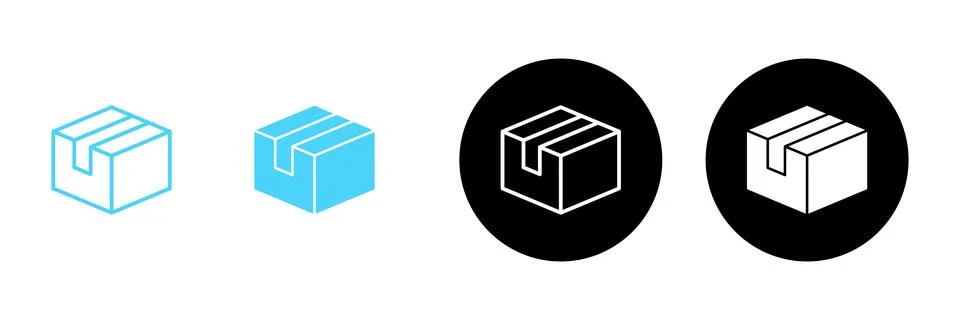 Box icon vector. box sign and symbol, parcel, package Stock Illustration