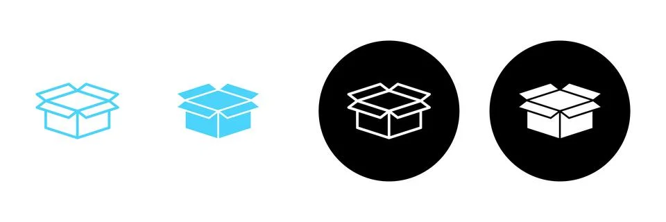 Box icon vector. box sign and symbol, parcel, package Stock Illustration