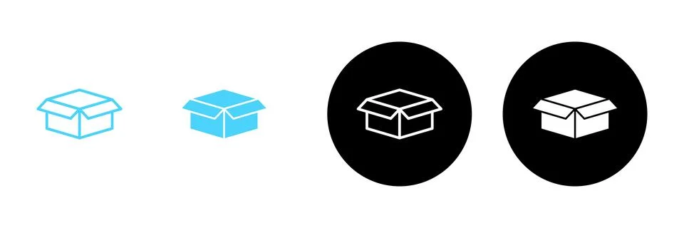 Box icon vector. box sign and symbol, parcel, package Stock Illustration